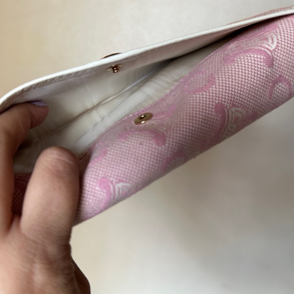 Celine Triomphe Canvas Wallet in Pink - Picture 10 of 16